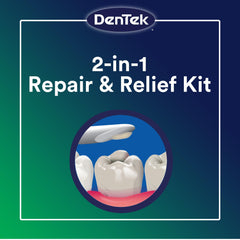 DenTek Temparin Max application close-up showing the repair material in use.