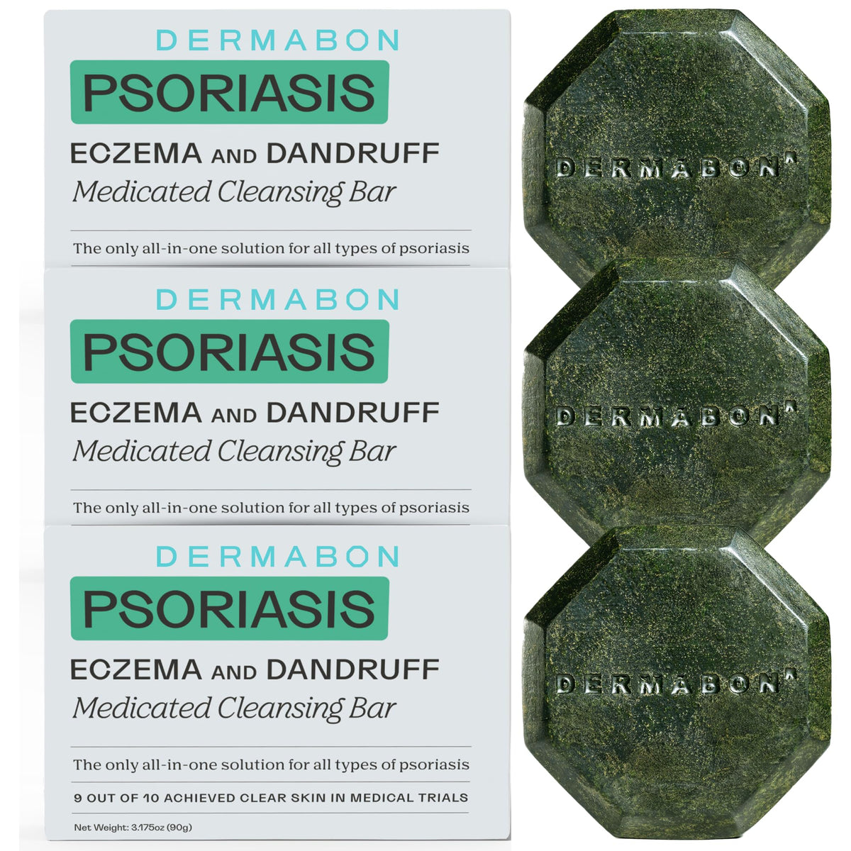 Dermabon 2% coal tar bottle pour for gentle cleansing and skin comfort