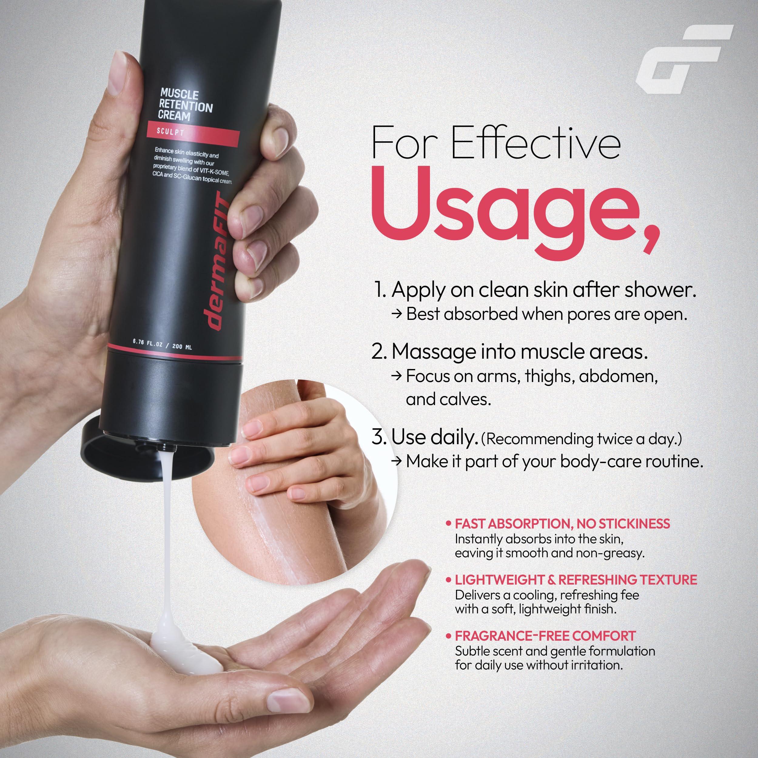 dermaFIT Sculpt travel-size pack fits in pocket or bag