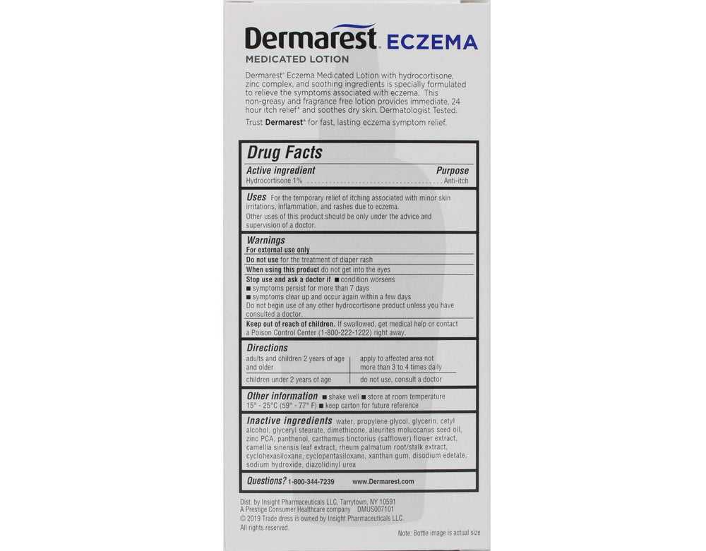 Dermarest eczema lotion six-pack displayed for ongoing comfort and consistent care.