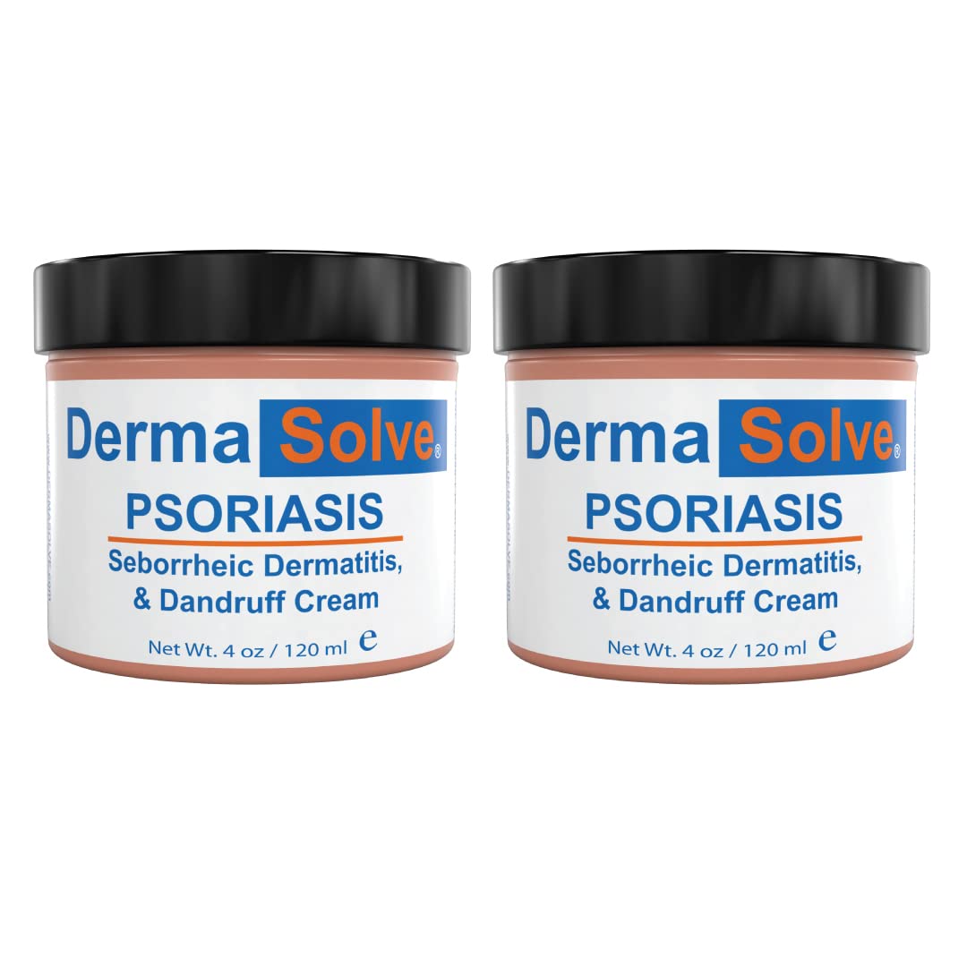 Dermasolve extra-strength psoriasis cream bottle for targeted relief and easy everyday use.