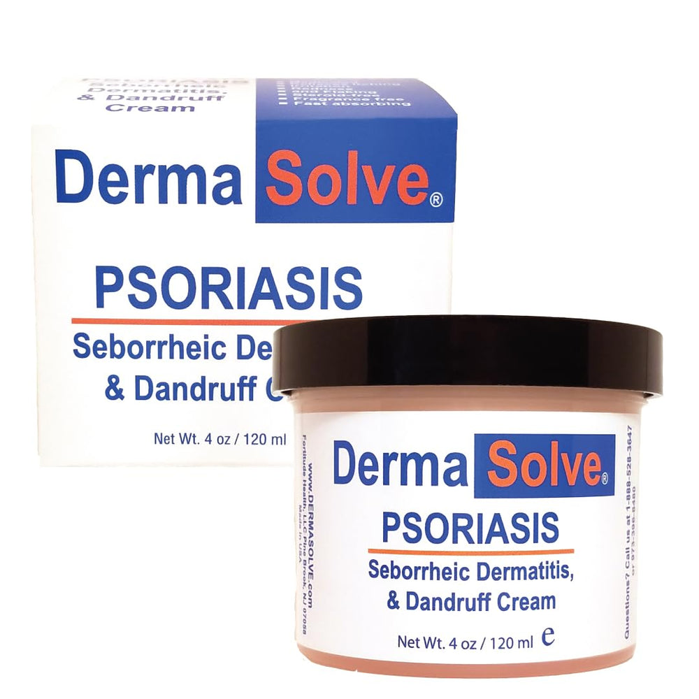 Dermasolve psoriasis cream bottle front view for soothing relief.