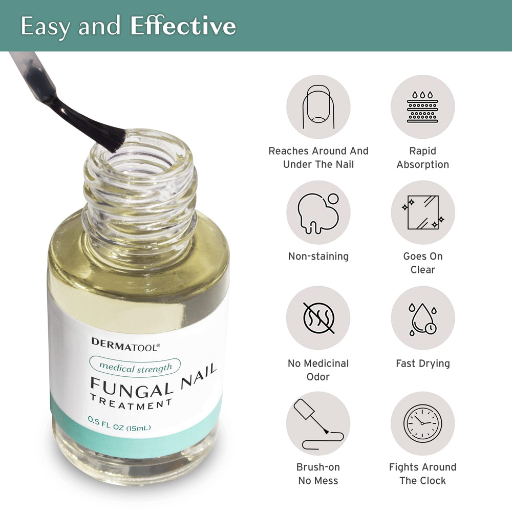 DERMATOOL clear fast-drying formula leaves nails neat
