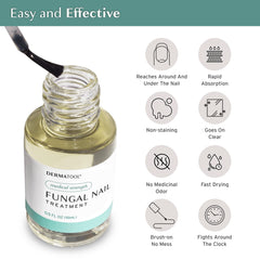 DERMATOOL clear fast-drying formula leaves nails neat