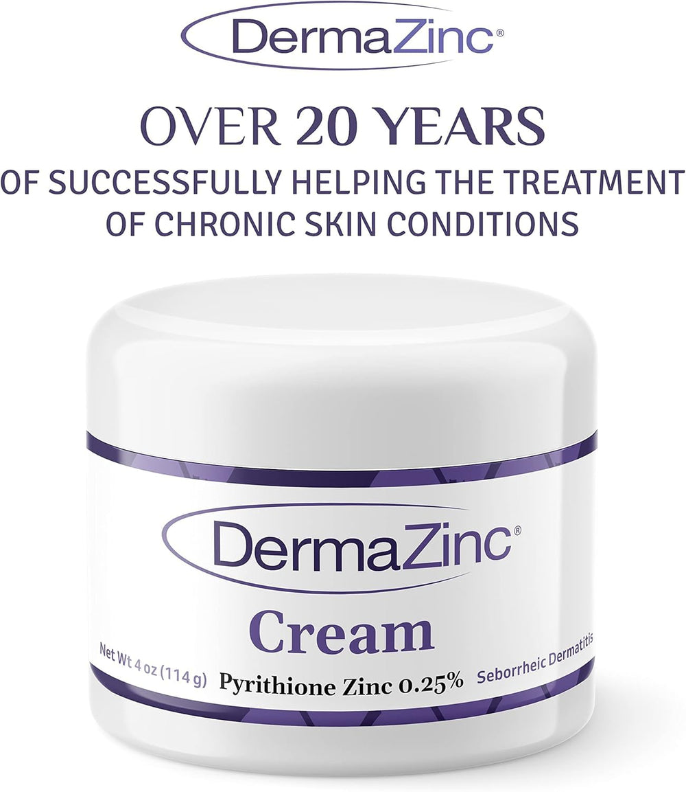 DermaZinc Therapy Cream applied to a skin area showing soothing application.