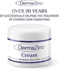 DermaZinc Therapy Cream applied to a skin area showing soothing application.