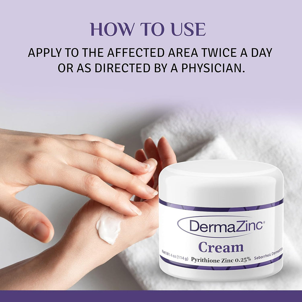 Hand applying DermaZinc Therapy Cream to the elbow area for dry skin.