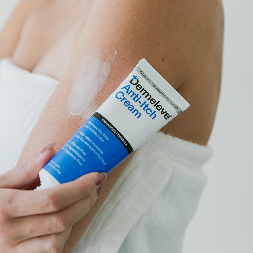 Dermeleve full-body application scenario for itch relief