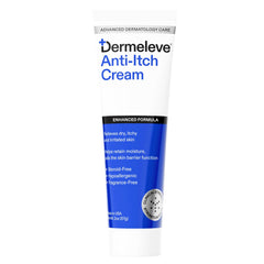 Dermeleve steroid-free anti-itch cream bottle for fast relief.