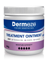 Dermeze Ointment 500g jar for deep hydration and soothing sensitive skin