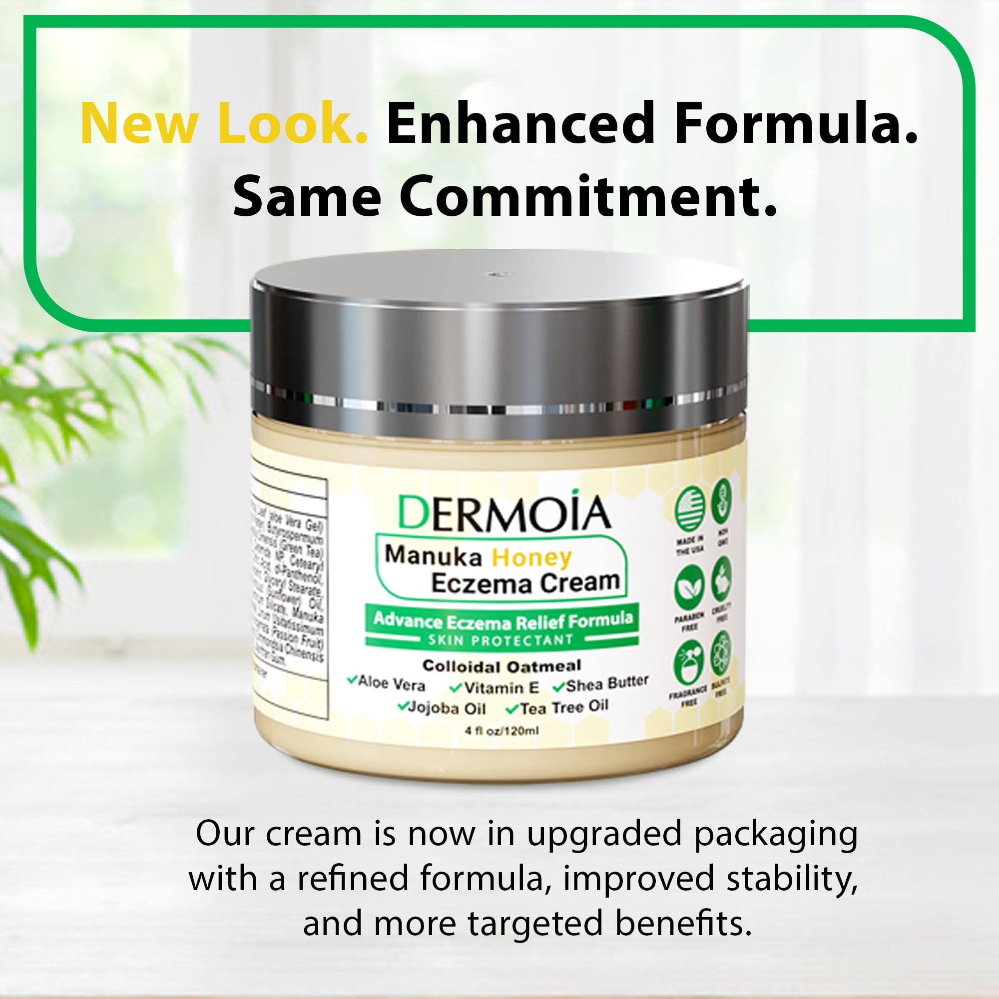 Close-up shows smooth texture ideal for face and body application.