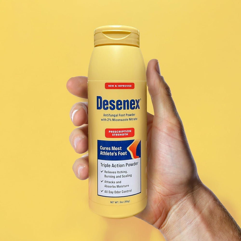 Desenex antifungal powder texture appears fine and easy to apply.