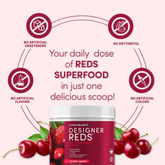 Designer Reds digestive fiber and prebiotics for daily balance