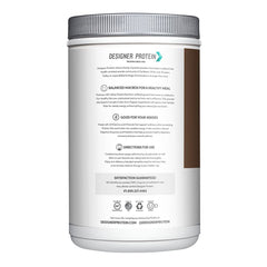 Designer Wellness designer whey milk chocolate serving showcases indulgent flavor with protein support