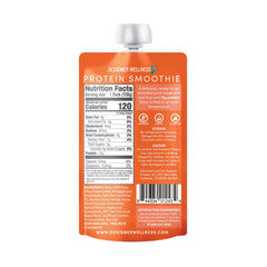 Designer Wellness Protein Smoothie tropical glass shows creamy texture and quick energy.