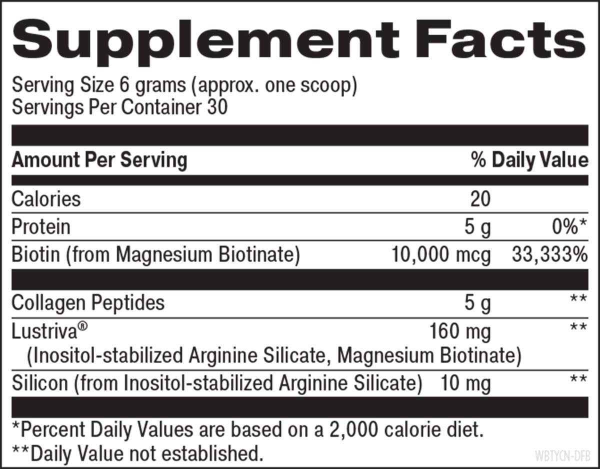 Beyond Brilliance powder dispense demonstrates easy one-serving daily skin and hair care