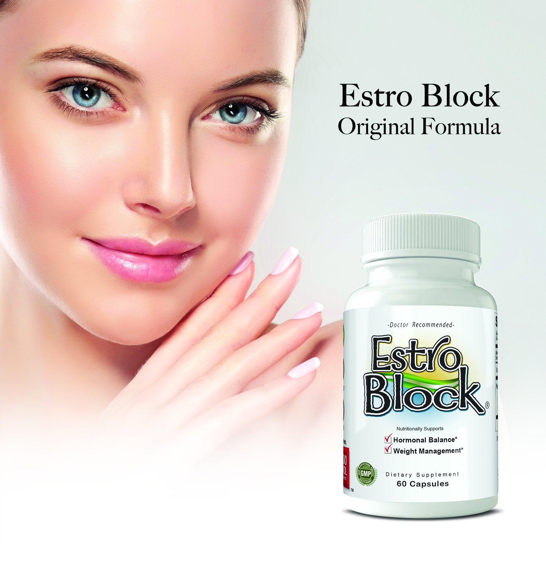 Desk scene with Estroblock as part of a wellness routine