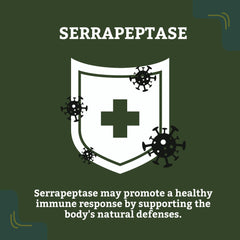 Detox Trees Serrapeptase capsule in hand ready for routine