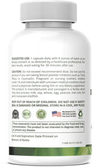 Detox Trees Serrapeptase capsules arranged in a row for daily use