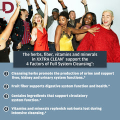Detoxify Xxtra Clean sticker included adds value to packaging.