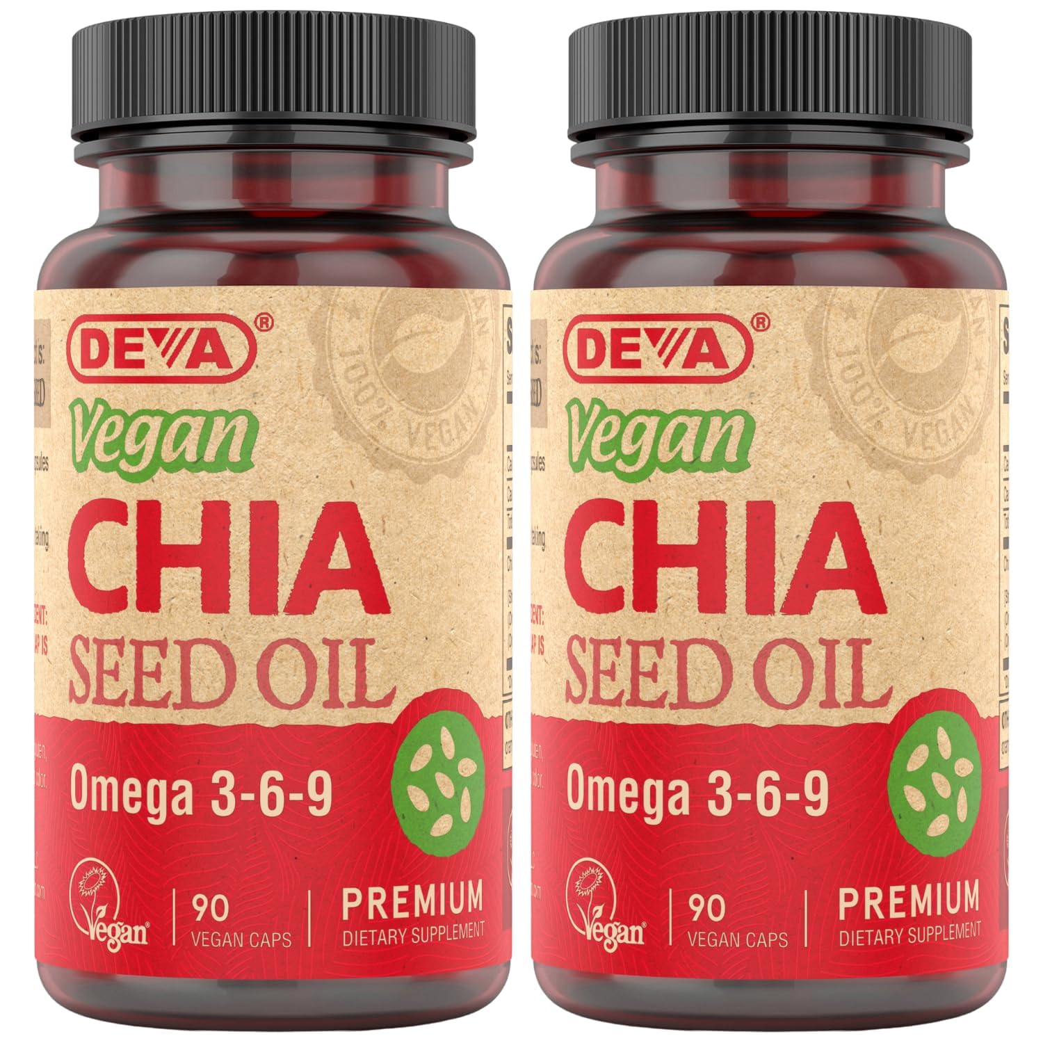 DEVA Chia Seed Oil bottle—vegan omega-3 source for daily wellness.