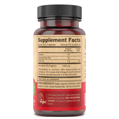 DEVA Chia Seed Oil packaging front—Vegan Society certified for trusted vegan nutrition.