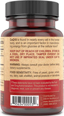 Vegan-origin DEVA CoQ10 label highlights plant-based source.
