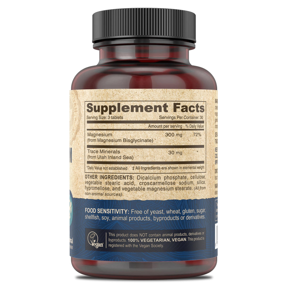 DEVA label showing vegan safety and trace minerals details.