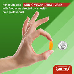 DEVA 2x90 tablet pack emphasizes vegan, non-animal formula