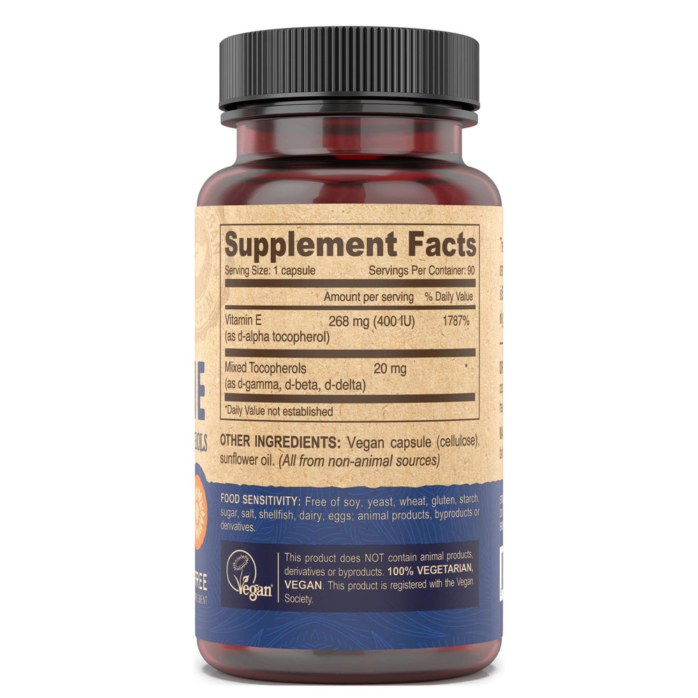 Soy-free Vitamin E by DEVA using non-GMO sunflowers