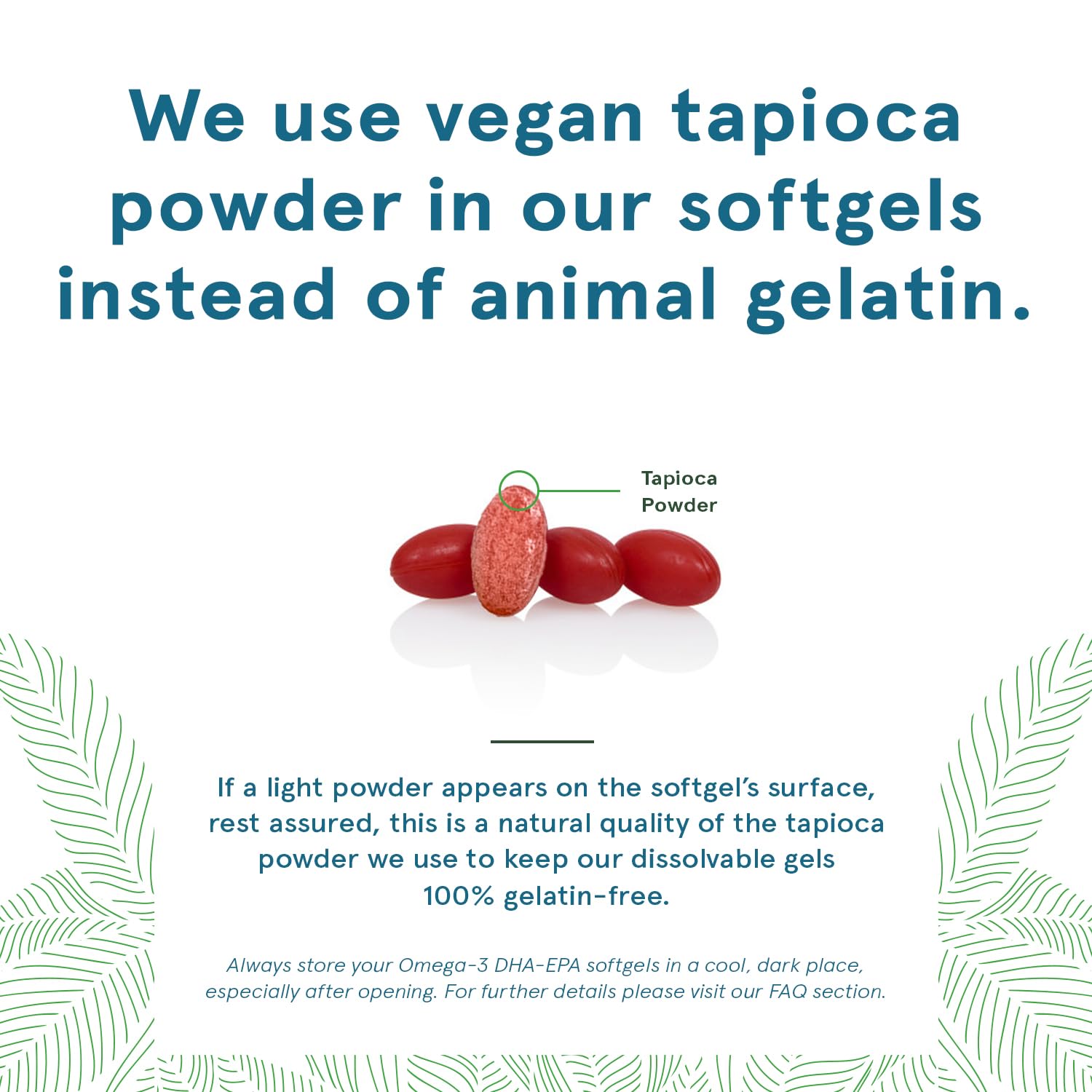 DEVA Vegan Omega-3 softgel daily-dose concept with bottle