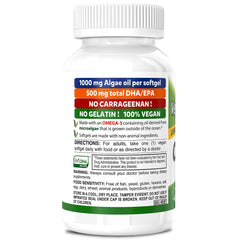 DEVA Vegan Omega-3 label detail notes 1,000mg microalgae oil per serving