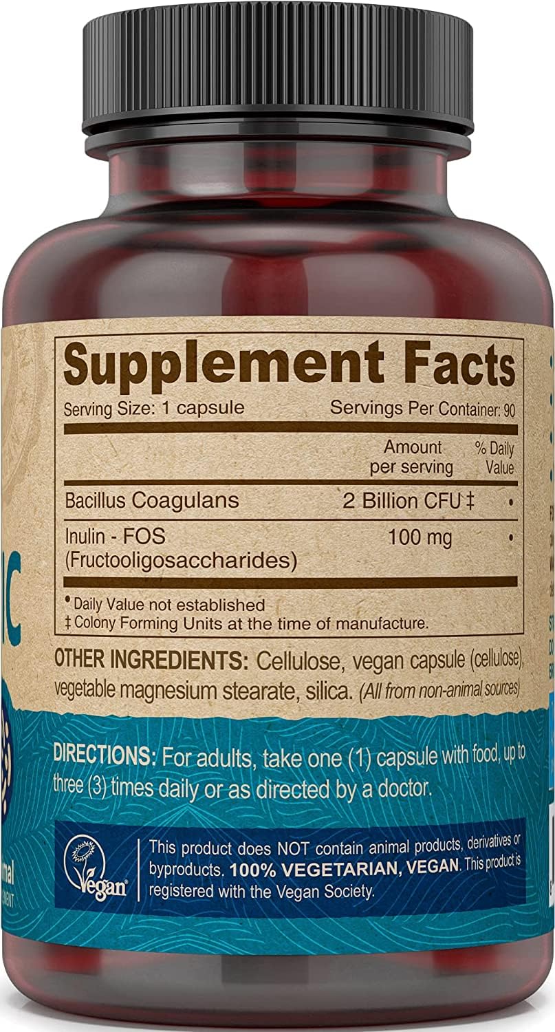 DEVA packaging two bottles, travel-friendly and shelf-stable probiotic solution.