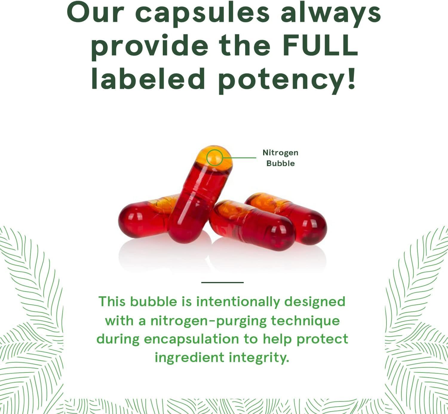 Ingredients panel emphasizes non-GMO vegan formula with sea buckthorn nutrients