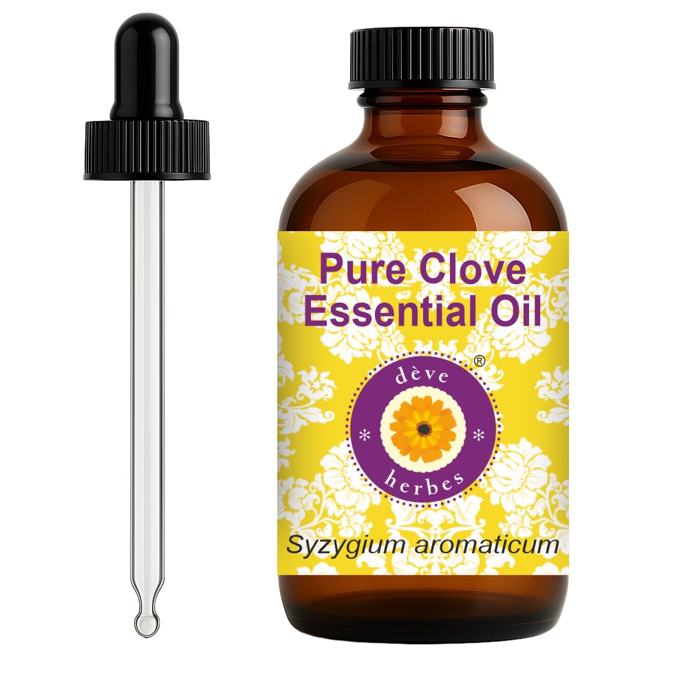 dève herbes clove essential oil bottle with glass dropper for precise dilution