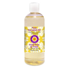 Deve Herbes Horsetail Oil bottle close-up, pure carrier oil for diluting essential oils.