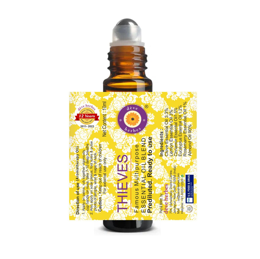 Deve Herbes Thieves ingredients pack highlighting cloves and citrus notes.