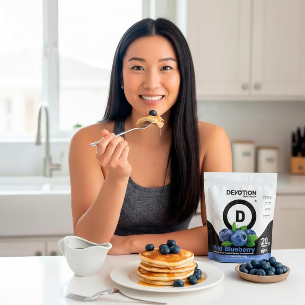 Devotion Nutrition Wild Blueberry powder with 1g MCT for energy and digestion support.