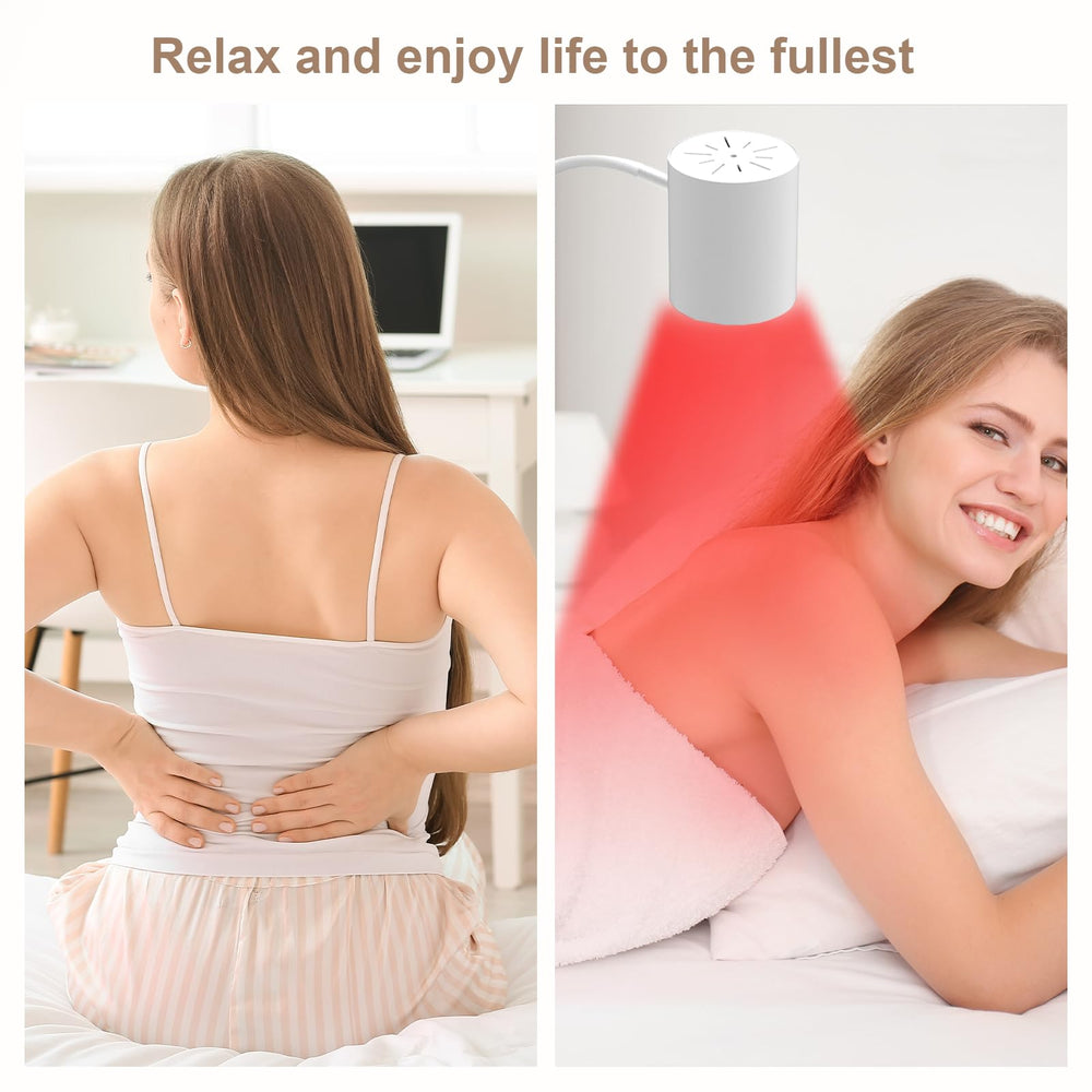 Devowellte red light lamp features 360° gooseneck for precise angle control