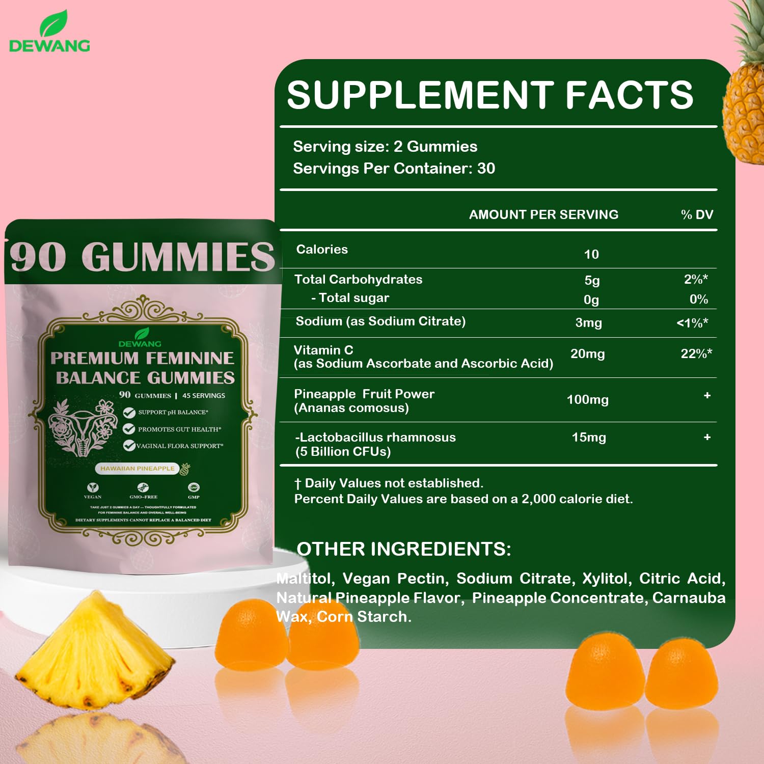 DEWANG vegan gluten-free claim emphasized on packaging for clear choices.