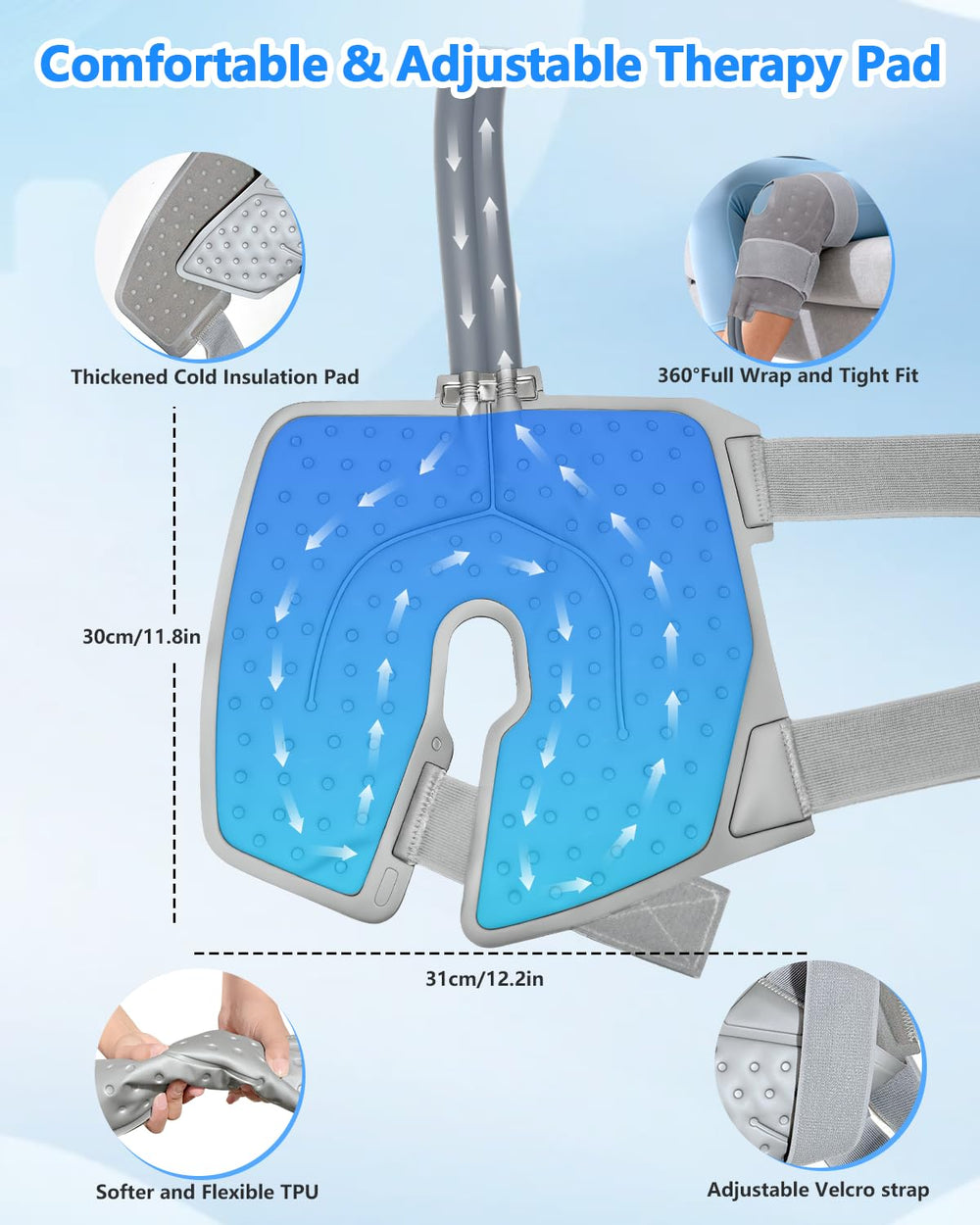 Dexcip adjustable flow ice pad allows tailored cooling intensity