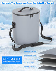 Dexcip foldable ice bucket for compact travel storage