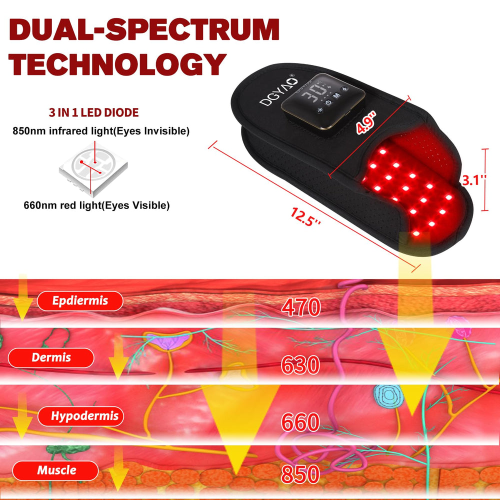 DGQY 3-in-1 led beads closeup show even coverage for foot therapy