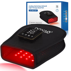 DGQY cordless red light glove on hand supports home therapy sessions.