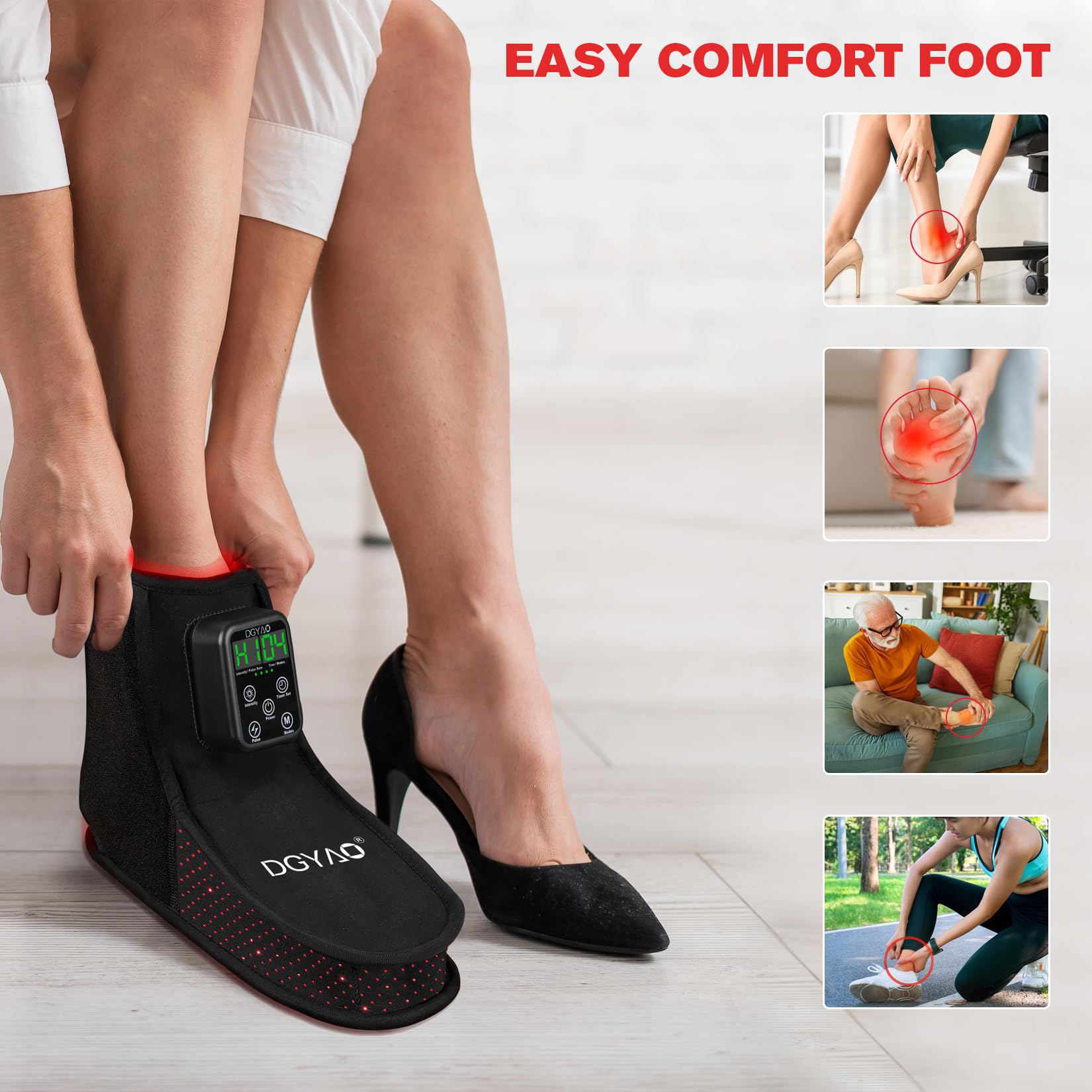 DGQY infrared ankle panel delivers deep tissue reach for relaxed muscles