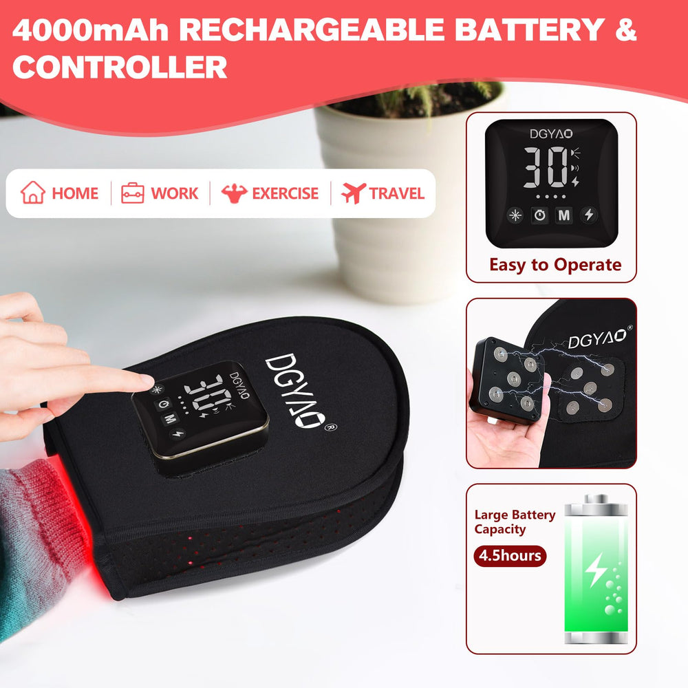 DGQY red-light-glove-3in1-beads ensure even coverage across the hand.