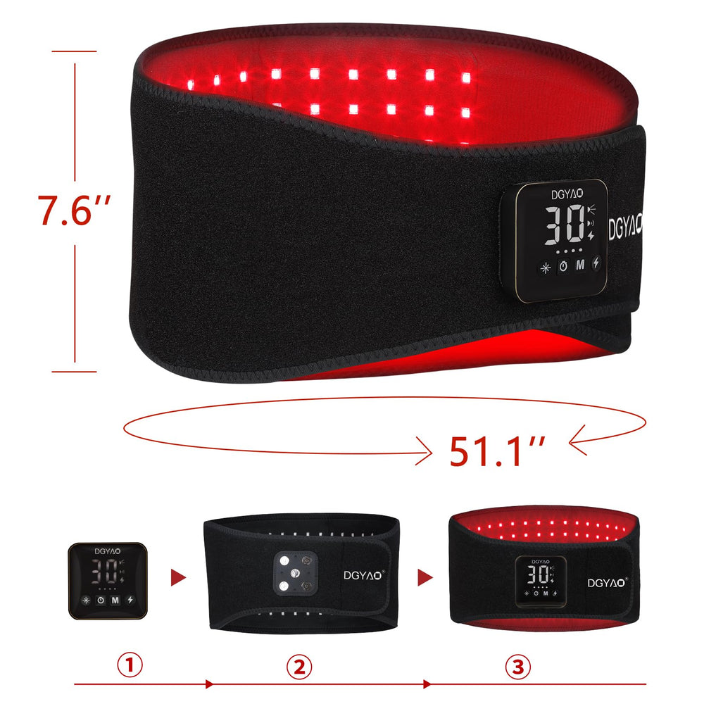 DGXINJUN 192 red 660nm and 96 infrared 850nm lights cover area.