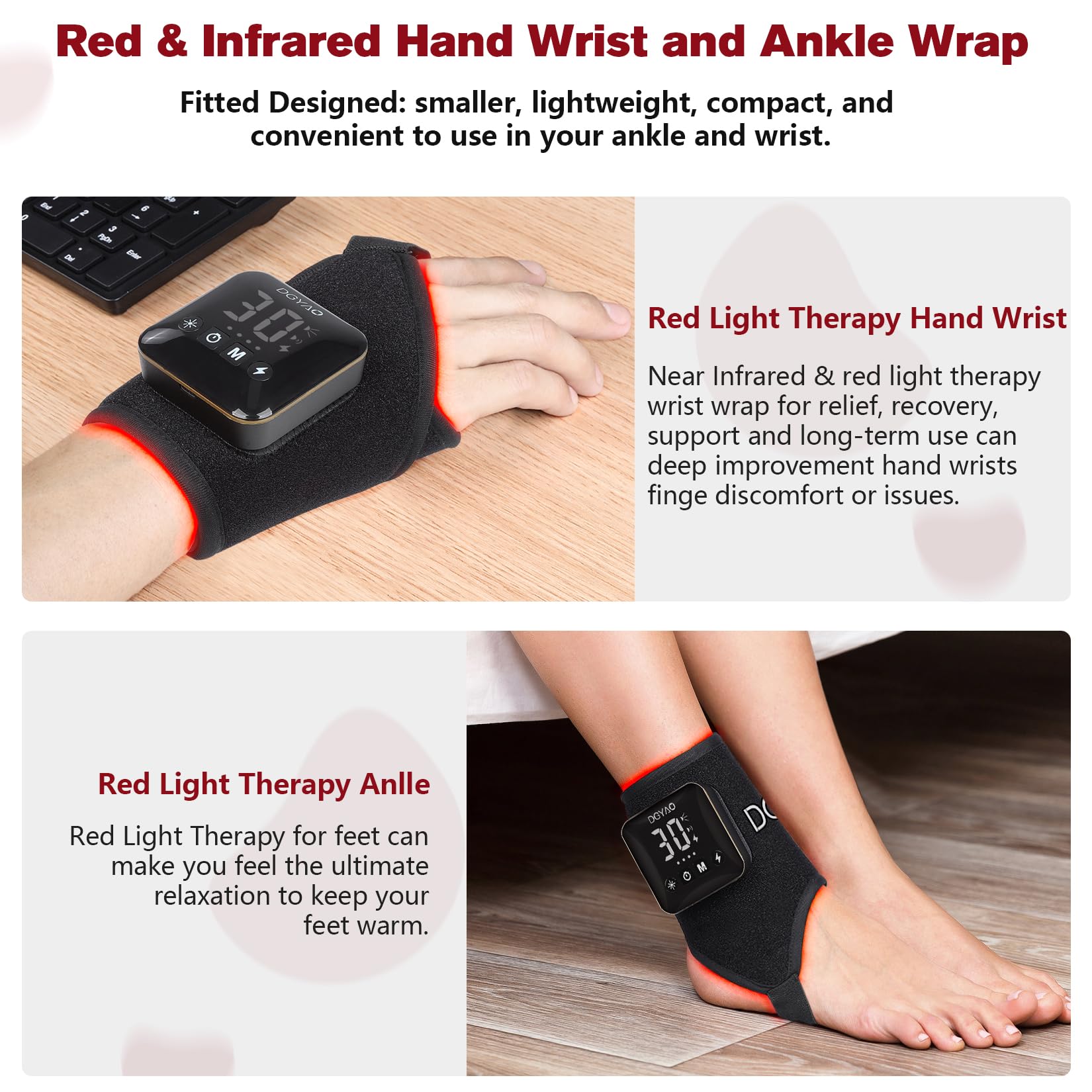 DGXINJUN ankle-wrist curve-fitting design for comfortable wear