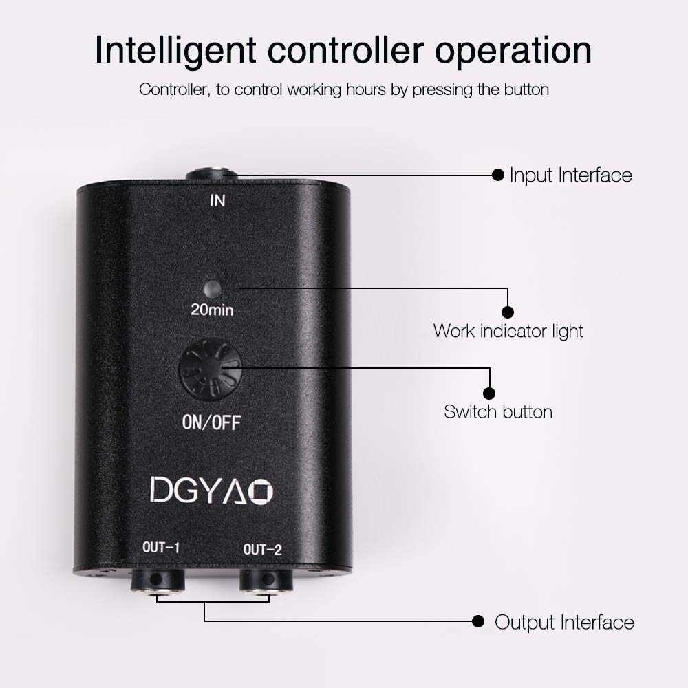 DGXINJUN auto-timer feature illustrating 20-minute safe sessions