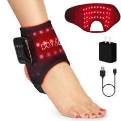 DGXINJUN cordless red light wrap placed on ankle for targeted relief and mobility